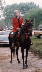 Brenda and Beauty at Fayetteville, Arkansas in 1990